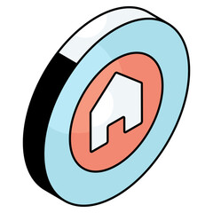 A beautiful design icon of home building 