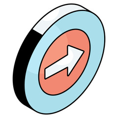 Modern style icon of direction arrow