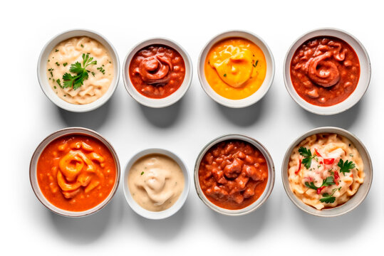 set of sause isolated on transparent background, png file