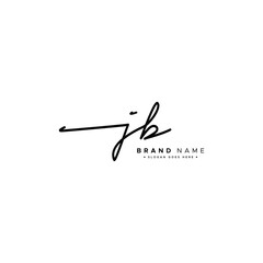 JB Signature Logo - Handwritten Vector Logo Template for JB Alphabet