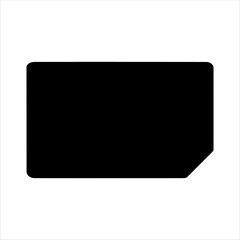 Sim card silhouette isolated on white background. Sim card icon vector illustration design.