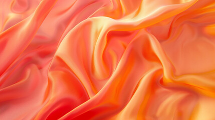 Orange and Coral silk background