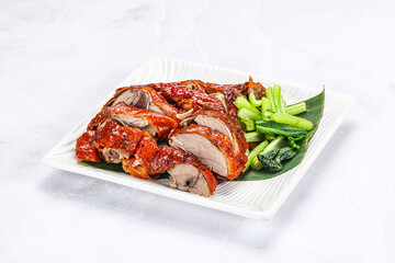 Asian cuisine - roasted duck with skin