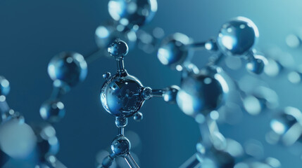 3D Molecular Structure with Carbon and Keratin Spheres