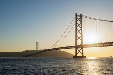 夕方の明石海峡
