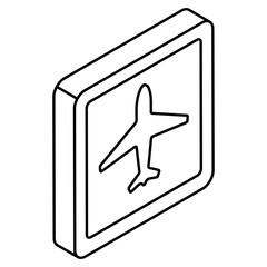 A beautiful design icon of airplane 