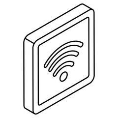 Modern design icon of wifi signal 