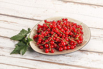 Sweet ripe red currant berries