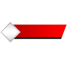 Red Lower third Label Banner 