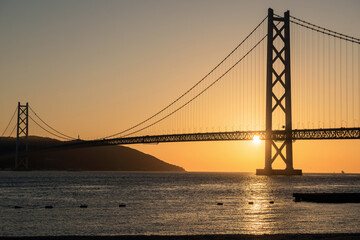 夕方の明石海峡