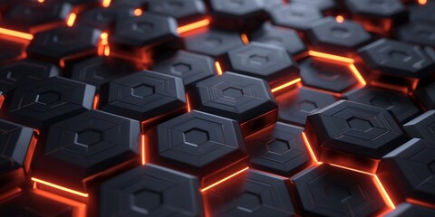 Obraz premium Generate a sleek and abstract hi-tech geometric background, designed for a modern futuristic technology