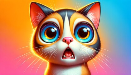 Fototapeta premium cat with eyes