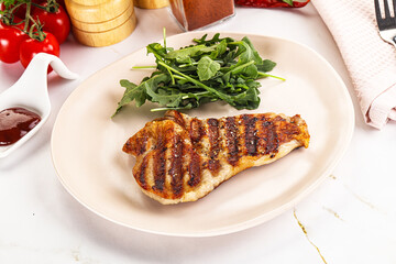 Delicous grilled pork meat steak