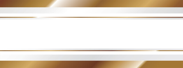 高級感のある抽象的なバナー　ホワイト＆ゴールド