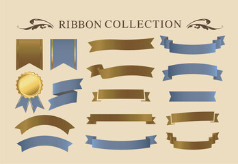 リボンのデザインエレメント。装飾素材。