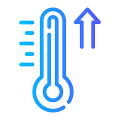 high temperature gradient icon