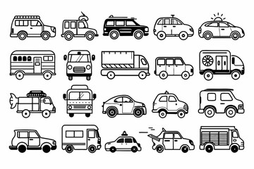 icons, auto, transportation, truck, automobile