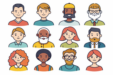 face set of funny faces