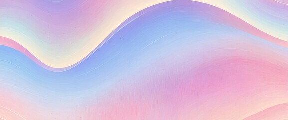 Pastel Holographic Abstract Gradient Texture with Soft Wavy Waves and Lines. Anime style