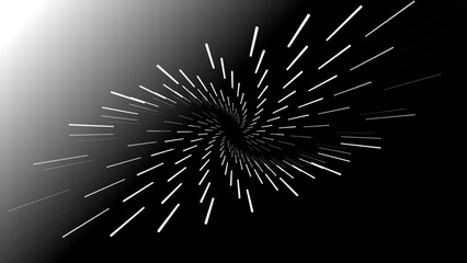 Fototapeta premium The vector dotted spiral vortex graphic is a visually interesting and complex image. use of color, movement, and text, all contribute to its overall effect. 