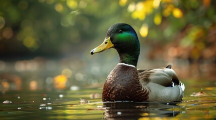 Obraz premium Duck named Drake Wood