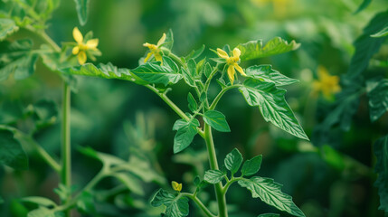 tomato plant flower blooming 