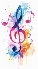 birthday song flat design front view theme music water color Splitcomplementary color scheme