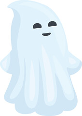 Friendly and whimsical ghost, perfect for adding a touch of spooky fun to your halloween projects