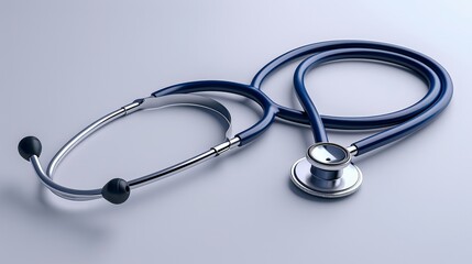 Medical Stethoscope: Depict a stethoscope, isolated on a transparent background.