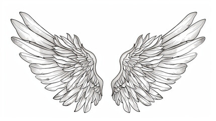 Obraz premium Angel wings illustration