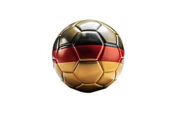 Obraz premium football ball with german flag, soccer ball European football championship in 2024 transparent background