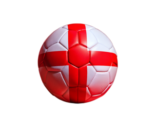 football ball with england flag, soccer ball European football championship in 2024 transparent background