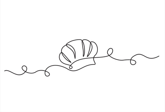 One single line drawing of chef hat or cap for restaurant vector graphic illustration. Elegant cafe badge concept. Modern continuous line draw design street food logotype