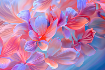 Dreamy gradient floral background