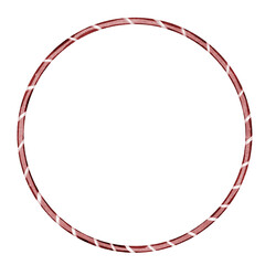 Watercolor hoop. Hand drawn watercolor drawing of a circus hoop in red and white. Isolated clip art on white background. For educational cards.Sport equipment © Татьяна Трущелева