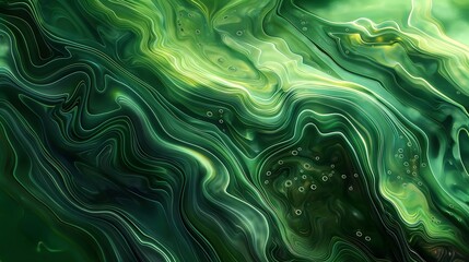 3. Within the realm of artistic expression, abstract organic green lines come together to weave a tapestry of visual delight, their fluid movements and vibrant hues forming a captivating wallpaper