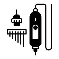 screwdriver icon. black fill icon