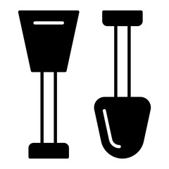 shovel icon. black fill icon
