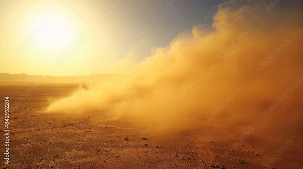 Poster the scorching sun beating down on the desert creating the perfect conditions for dust devils to form