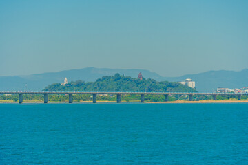 View of Tuy Hoa city, Phu Yen province, Vietnam. This is a new place that attracts tourists and locals.