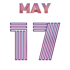 MAY 17 - MODERN NEON ILLUSTRATION ISOLATED