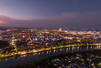 View of Tuy Hoa city, Phu Yen province, Vietnam. This is a new place that attracts tourists and locals.