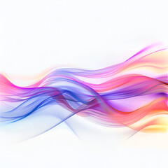 abstract wave of multicolored smoke white background ,Abstract colorful translucent textile texture on white background