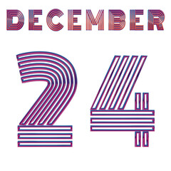 DECEMBER 24 - CREATIVE NEON ART ISOLATED