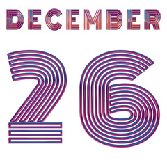 DECEMBER 26 - CREATIVE NEON ART ISOLATED