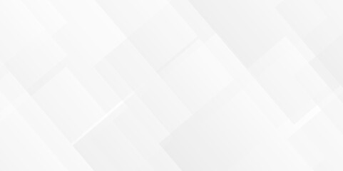 Vector white curve square lines triangle technology backdrop texture background. Abstract gradient Space design concept. Decorative web layout poster, banner. light white grey design background.