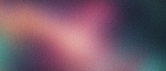 Pink purple orange grainy gradient background abstract poster backdrop design, noise texture, wide banner size