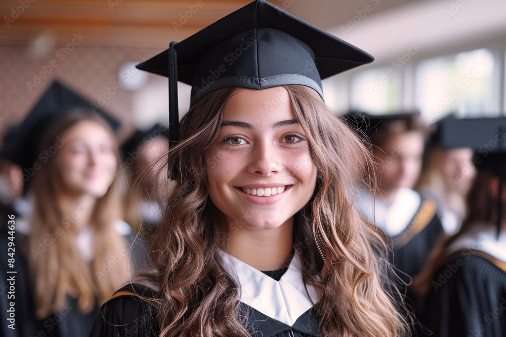 Wall mural Germany graduate student celebrating graduation day from university