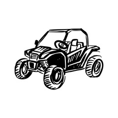 off road adventure atv utv buggy isolated logo vector	