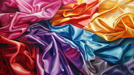 A colorful piece of fabric with a variety of colors
